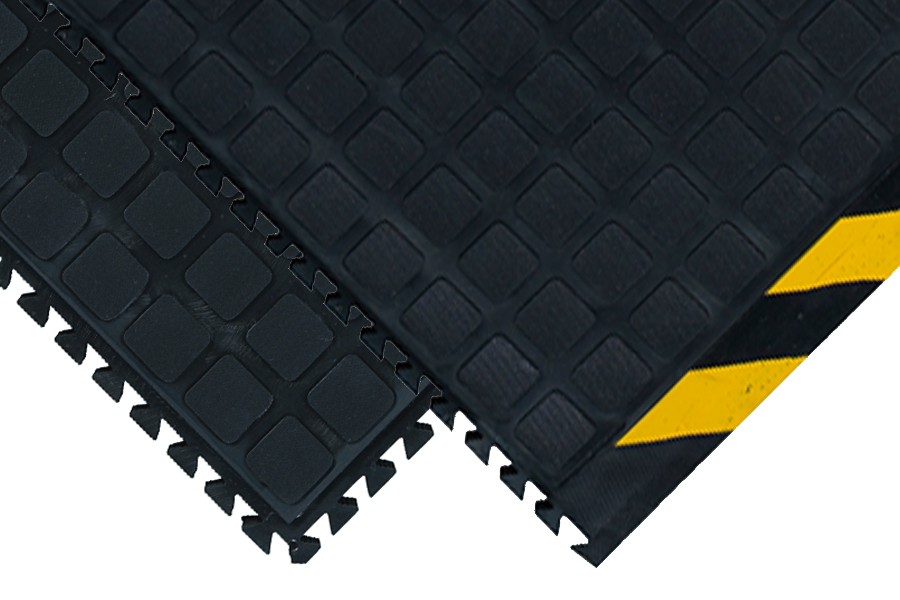 M+A Matting 496 Complete Comfort Indoor/Outdoor Anti-Fatigue Mat with  Drainage Holes, Black